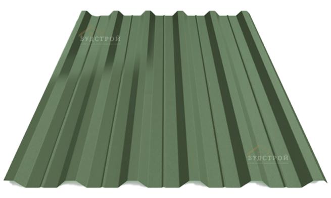 профнастил пк-35 зеленый мох 6020