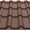 металлочерепица ретро яспис дюна молочный шоколад коричневый ралл 8017 мат