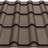 металлочерепица ретро яспис дюна темный шоколад коричневый ралл 8019 мат