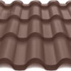 металлочерепица интегра коричневая матовая цвет 8017
