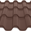 металлочерепица Альпина премиум коричневый шоколад цвет 8017 мат