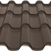 металлочерепица Альпина премиум темно коричневый шоколад цвет 8019 мат
