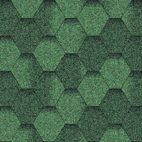 битумная черепица акваизол мозаика ЦВЕТ зеленая