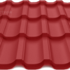 металлочерепица модерн красная цвет 3011 ралл