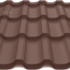 металлочерепица модерн молочно коричневая 8017 цвет