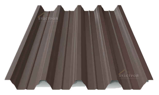 профнастил пк-57 темно-коричневый 8019